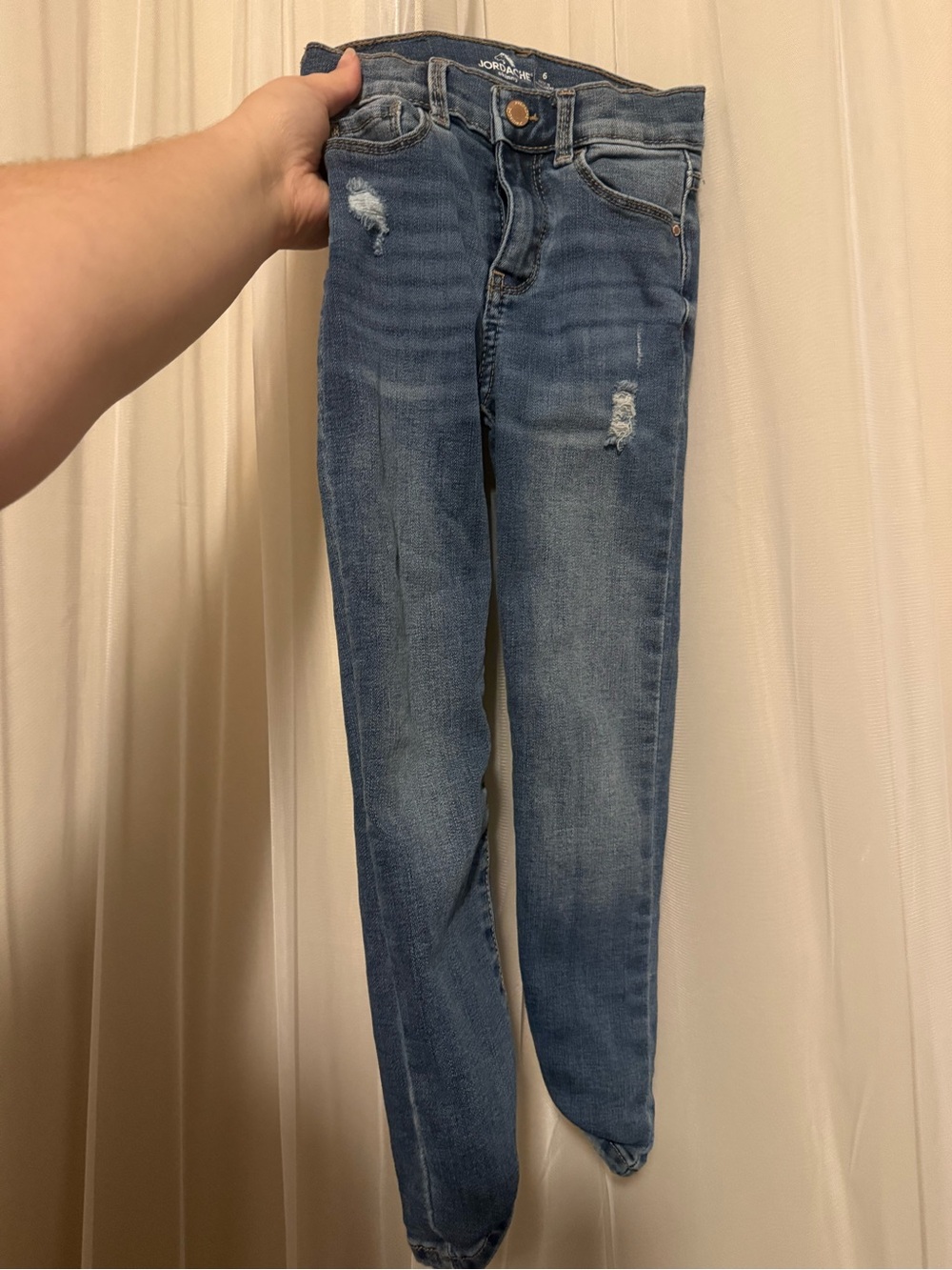 Jordache Light Blue Distressed Skinny Jeans
